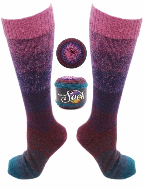 Painted Sock Gradient SockWeight Yarn Knits and knots Tahoe